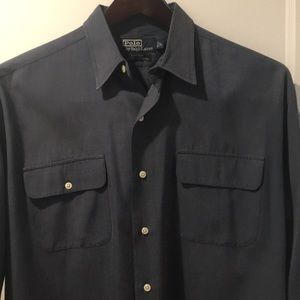 Ralph Lauren Blue silk cotton blend Shirt